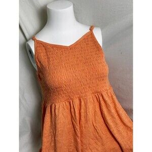 Womens Plus Size Boutique Top - Torrid Sz 1 - Peach Peplum Tank Top - Peach